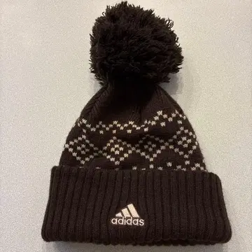 아디다스 브라운 폼폼 니트 모자 56-58cm