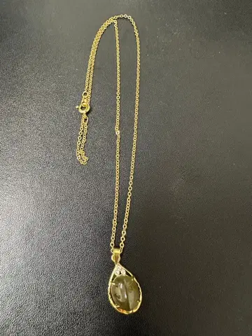 골드 눈물형 펜던트 목걸이