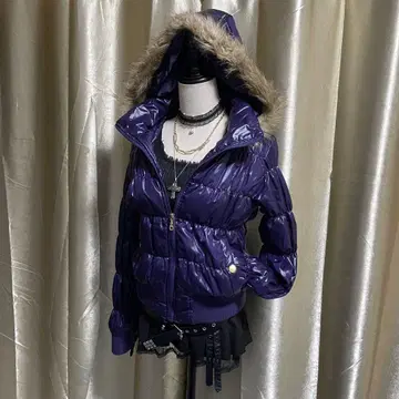 다운 자켓 광택 개더 y2k 헤이세이 갸루 archive