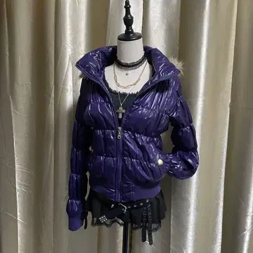 다운 자켓 광택 개더 y2k 헤이세이 갸루 archive