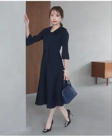 마리엘 카세트 화려한 플리츠 요즘 모드 니트 원피스