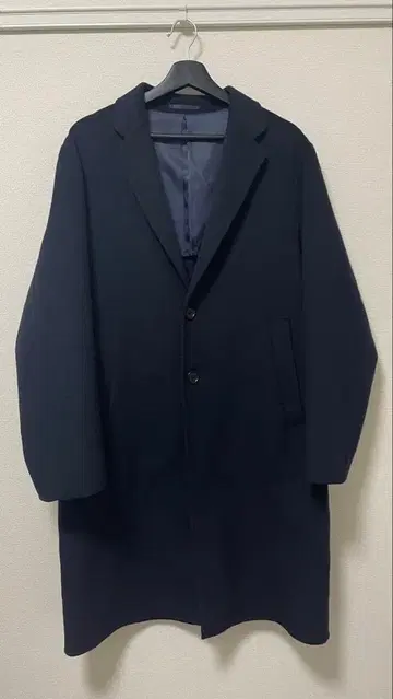 유나이티드 애로우즈 체스터 코트 네이비