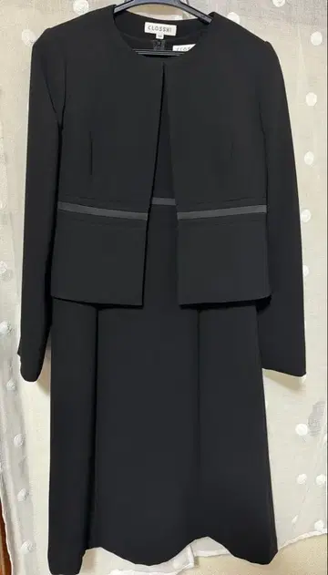 블랙 자켓 원피스 세트