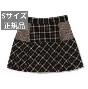 andmary Coco 체크 플리츠 스커트 S