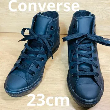 Converse ALLSTAR 레인 슈즈 올 블랙 사이드 지퍼