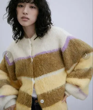 ADAMETROPE MIX 보더 2WAY 가디건