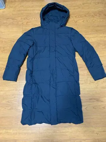 유니클로 네이비 롱 다운 자켓 S