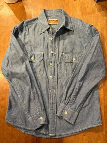 CAMCO 데님 셔츠 긴팔 100% 코튼