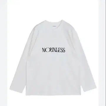 nounless 로고 프린트 긴팔 티셔츠