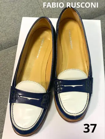 FABIO RUSCONI 파비오 루스꼬니 바이컬러 가죽 로퍼