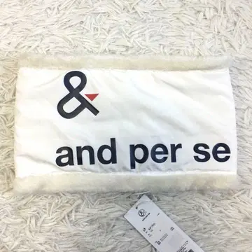 택 포함 미사용품 and per se 앤퍼시 넥워머 화이트
