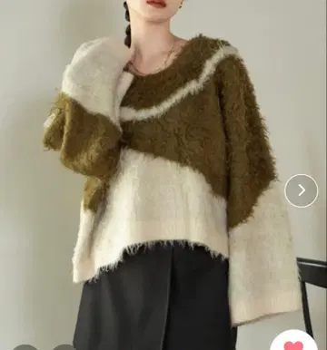 hinari 뉴앙스 샤기 니트