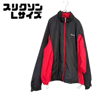 스릭슨 나일론 자켓 골프웨어 방풍 블랙 x 레드