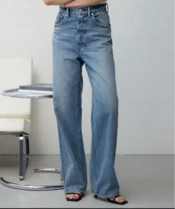 AZUL BY MOUSSY 하이웨스트 와이드 데님