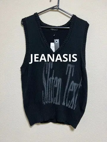 JEANASIS 니트 베스트 V넥 슬리브리스 택 포함 미사용 새상품