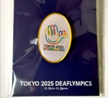 도쿄 2025 데플림픽 핀 배지 엠블럼 미개봉 새상품