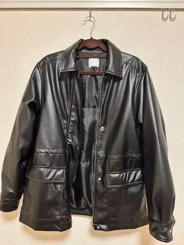 feepur 인조 가죽 충전솜 블루종