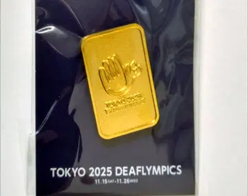도쿄 2025 데프림픽 핀 배지 골드 컬러 미개봉 새상품