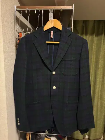 이세탄 블랙워치 자켓 블레이저 48