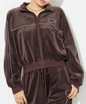 xgirl 벨로아 집업 블루종