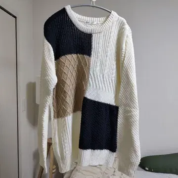 ikka M 사이즈 니트 스웨터 다색 사용