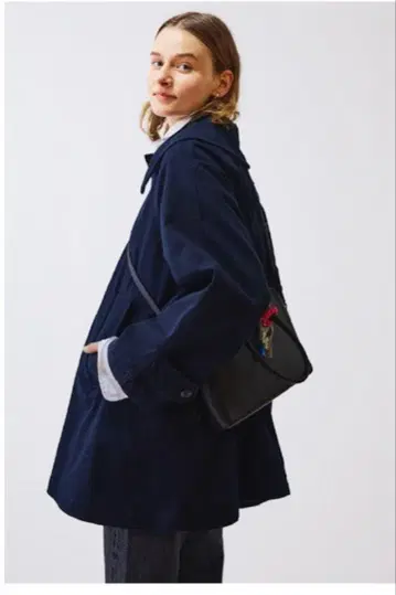 새상품급 COTTON TENT COAT 네이비