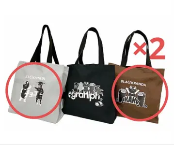 이온 그라니프 콜라보 토트백 브라운 그레이 3종 세트