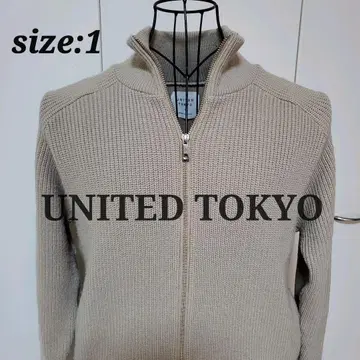 UNITED TOKYO 드라이버즈 니트 사이드 포켓 베이지 size 1