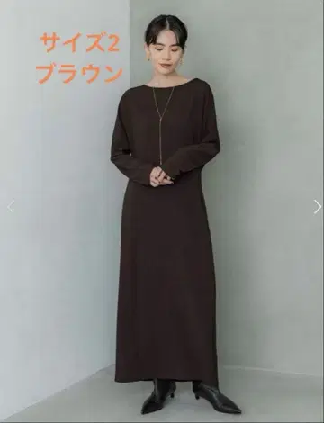 crewre 조젯 쉐이프 원피스 브라운 사이즈 2