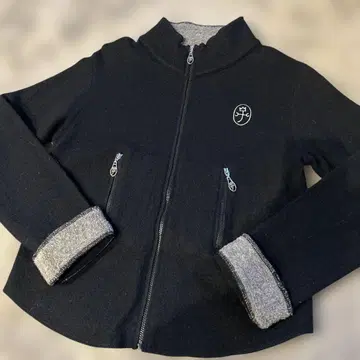 블랙 플리스 지퍼 자켓