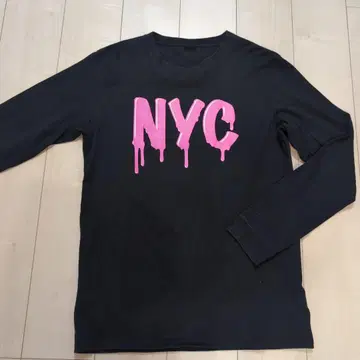 TOMMY NYC 로고 긴팔 티셔츠 XL 블랙