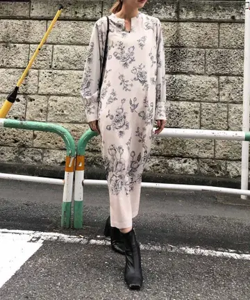 AMERI vintage REHEMA KEY NECK DRESS