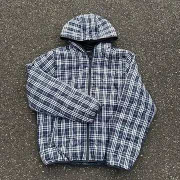 f-stream 체크 무늬 충전솜 퀼팅 자켓