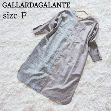 GALLARDAGALANTE 글렌체크 절개 셔츠 원피스 size F