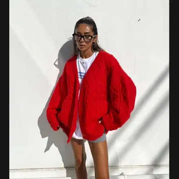 sudo wide knit cardigan [ cable ] #1097