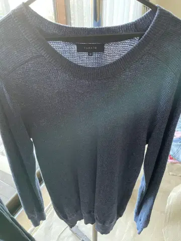 TAKAQ 다크 블루 크루넥 스웨터 M