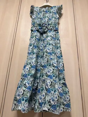 tocco closet 꽃무늬 프릴 롱 원피스