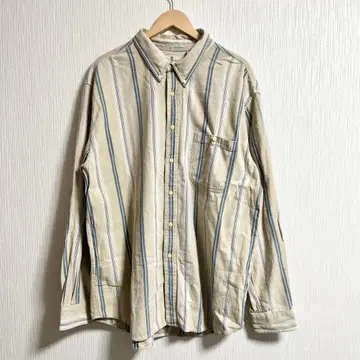 RIVER TRADER 코튼 100% 스트라이프 셔츠 긴팔 2XL