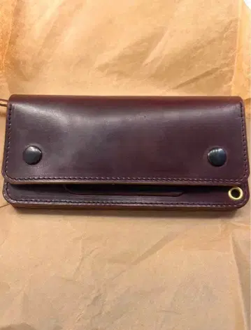 트래커 지갑 크롬 엑셀 신품 버건디