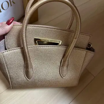 골드 가죽 핸드백 사만사