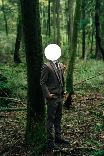 브라운 쓰리피스 턱시도