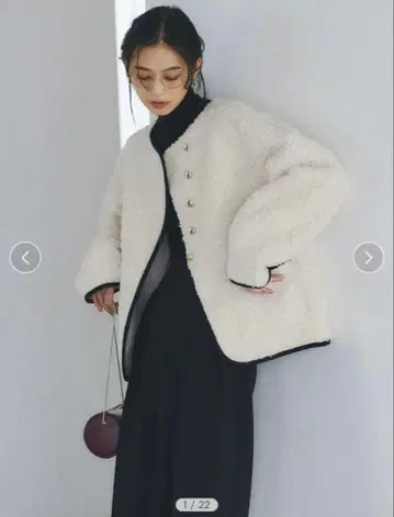 anuans ECOPEL 파이핑 보아 자켓 사이즈 2