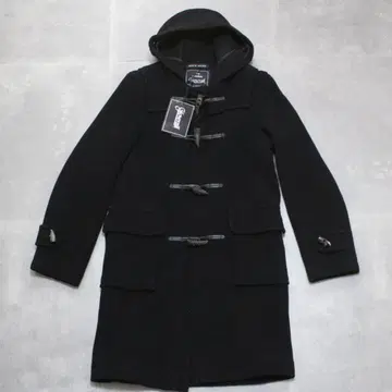 미사용 Gloverall 더플 코트 울 롱 92558 블랙 S