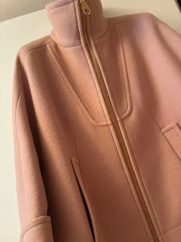 핑크 하이넥 자켓