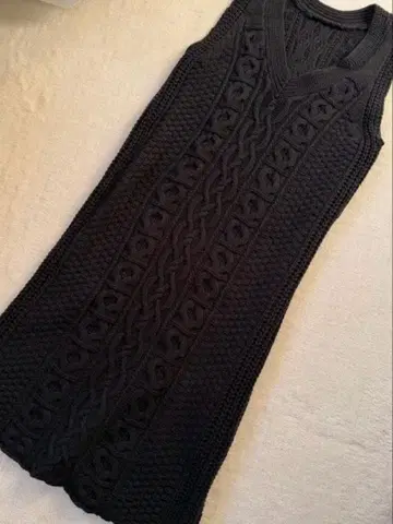 willfully 케이블 니트 베스트 원피스