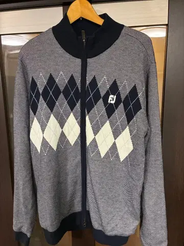 FJ 아가일 무늬 집업 자켓