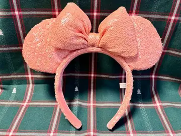 미니 마우스풍 스팽글 머리띠(핑크)