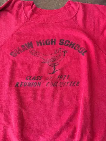 빨간색 3 칼리지 빈티지 맨투맨 래글런 애니멀