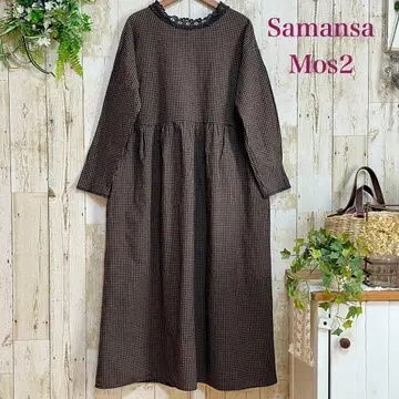 사만사 모스모스 앞뒤 2way 카라 레이스 원피스