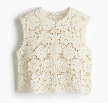 [ 새상품 미사용 ] H&M EDITION 아이보리 레이스 베스트